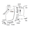 Burlete marco Toyota Corolla 09-14 62311-02191-B0