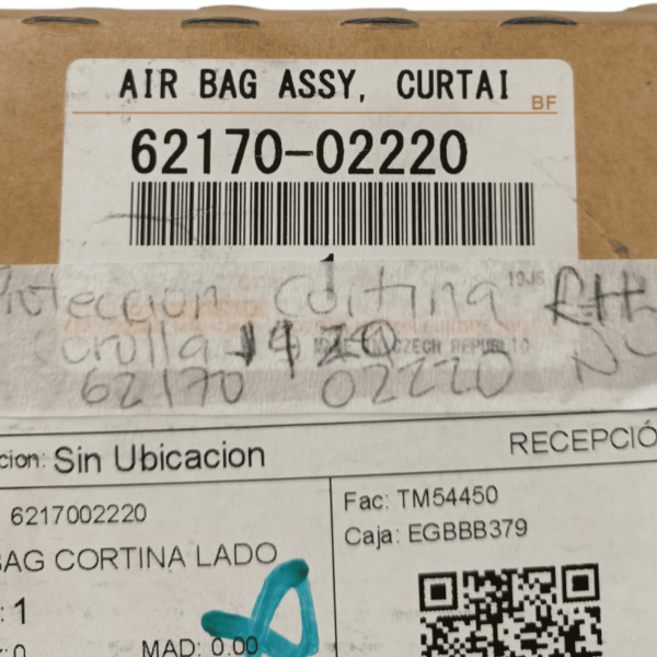 Airbag de techo Toyota Corolla 13-20 62170-02220